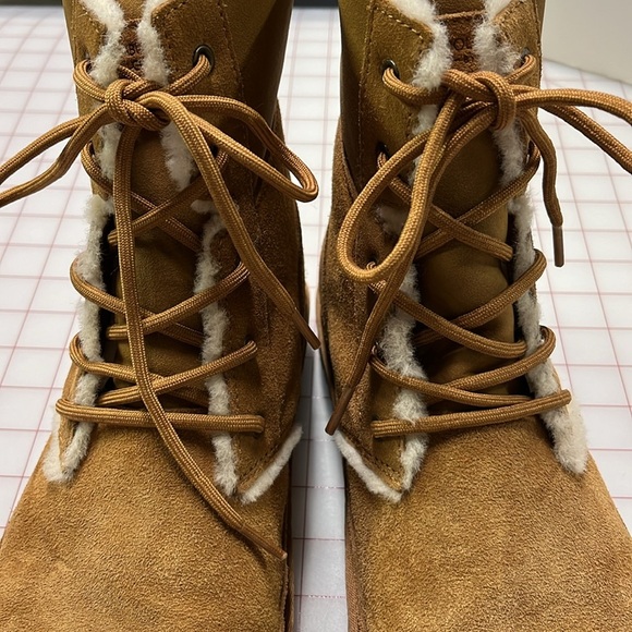 KOOLABURRA by UGG "Advay" Urban/Boho Chestnut Tan Suede Round Lace Up Boots 10 - Picture 15 of 16